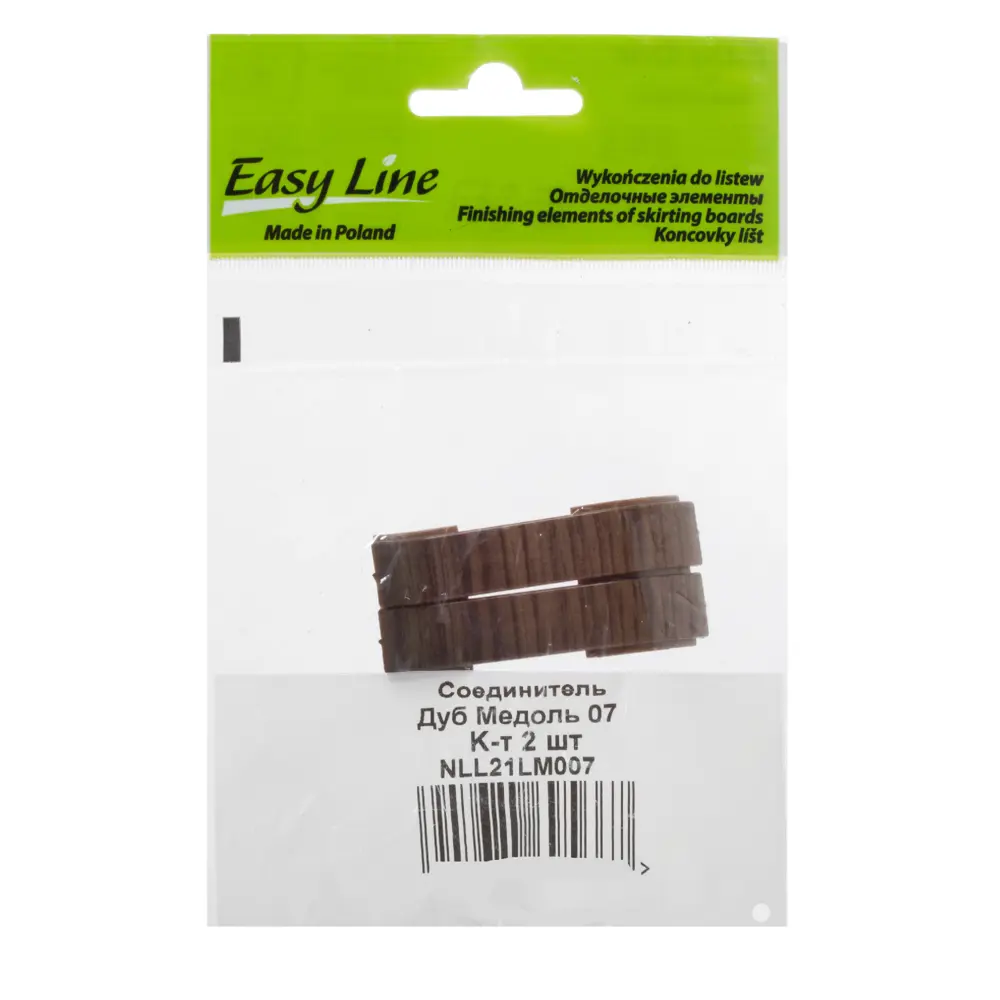 Фото 3 Соединитель для плинтуса Easy Line 07, Дуб Медоль, 2 шт. Фото 3 Соединитель для плинтуса Easy Line 07, Дуб Медоль, 2 шт.