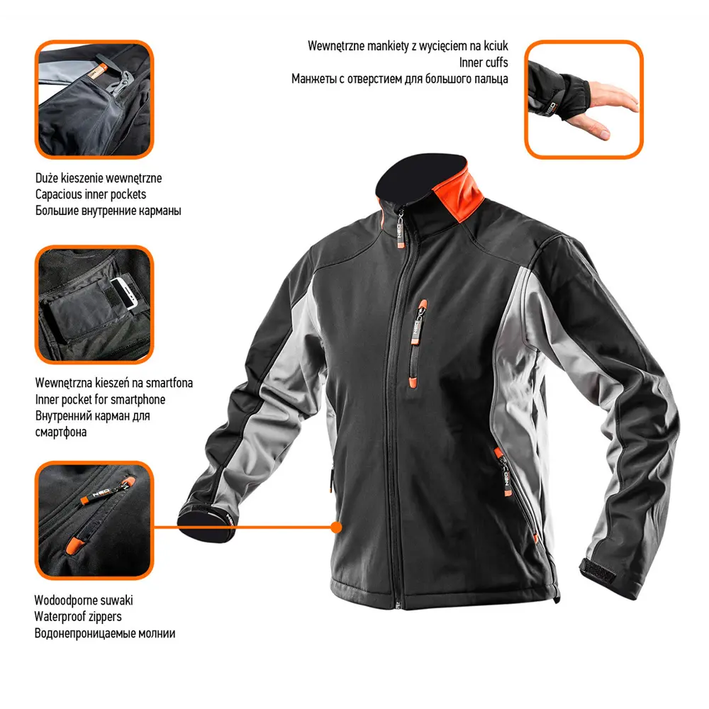 Фото 7 Куртка рабочая Neo softshell цвет черный/серый размер L/52 рост 188-194 см Фото 7 Куртка рабочая Neo softshell цвет черный/серый размер L/52 рост 188-194 см
