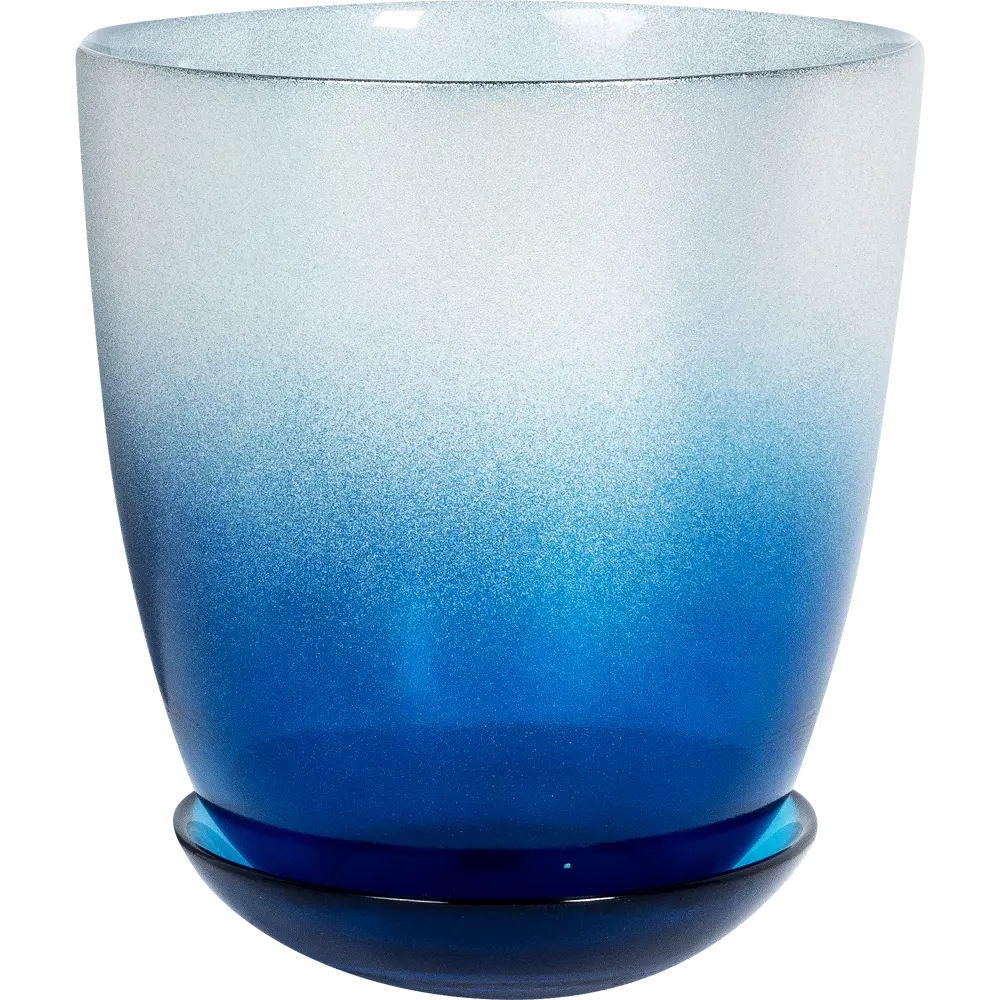 Фото Горшок цветочный для орхидей Nina Glass ø14.5 h14.5 см v1 л стекло синий/прозрачный Фото Горшок цветочный для орхидей Nina Glass ø14.5 h14.5 см v1 л стекло синий/прозрачный