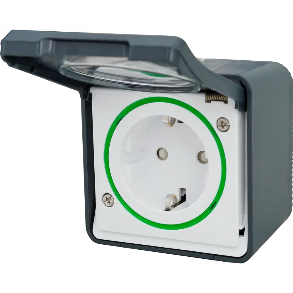 Фото 4 Розетка накладная влагозащищённая Schneider Electric Mureva Styl с заземлением со шторками IP55 цвет антрацит Фото 4 Розетка накладная влагозащищённая Schneider Electric Mureva Styl с заземлением со шторками IP55 цвет антрацит