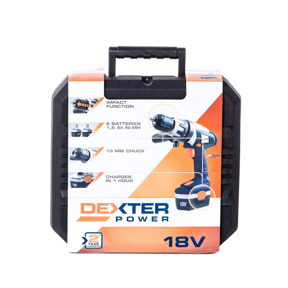 Фото 3 Дрель аккумуляторная Dexter Power ML-CD139-180SC-N, 18 В Ni-MH 2х1.5 Ач