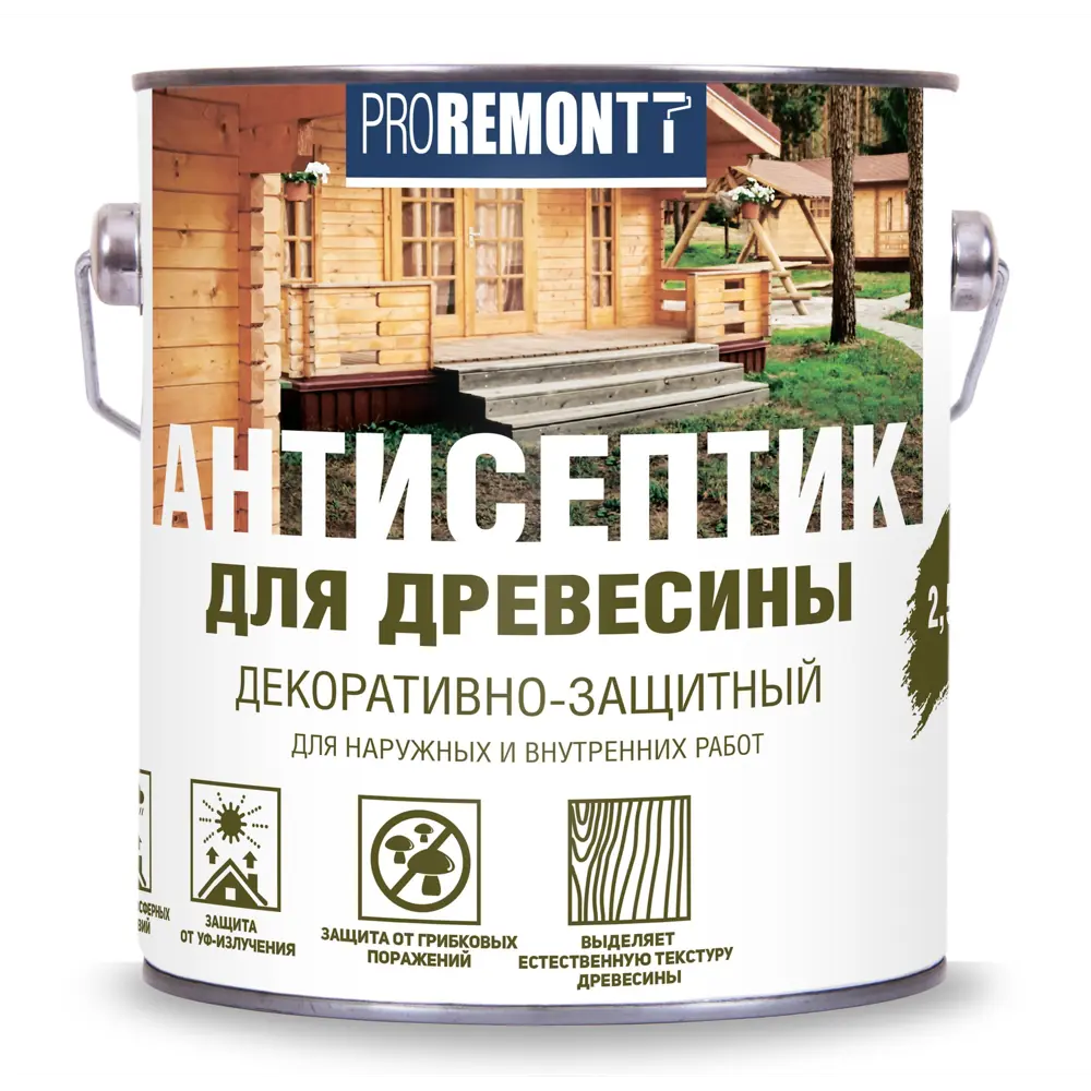 Фото Антисептик Proremontt матовый орех 2.5 л Фото Антисептик Proremontt матовый орех 2.5 л