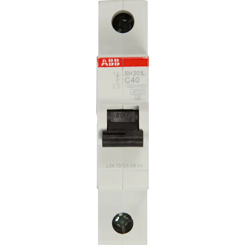 Фото 2 Автоматический выключатель ABB SH201L 1P C40 А 4.5 кА 2CDS241001R0404 Фото 2 Автоматический выключатель ABB SH201L 1P C40 А 4.5 кА 2CDS241001R0404