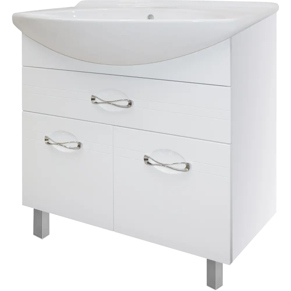 Фото 3 Тумба под раковину напольная Sanflor «Палермо» 75 см цвет белый Фото 3 Тумба под раковину напольная Sanflor «Палермо» 75 см цвет белый