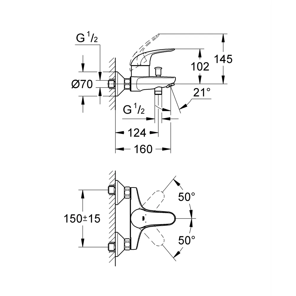 Фото 6 Смеситель для ванны Grohe Swift Фото 6 Смеситель для ванны Grohe Swift