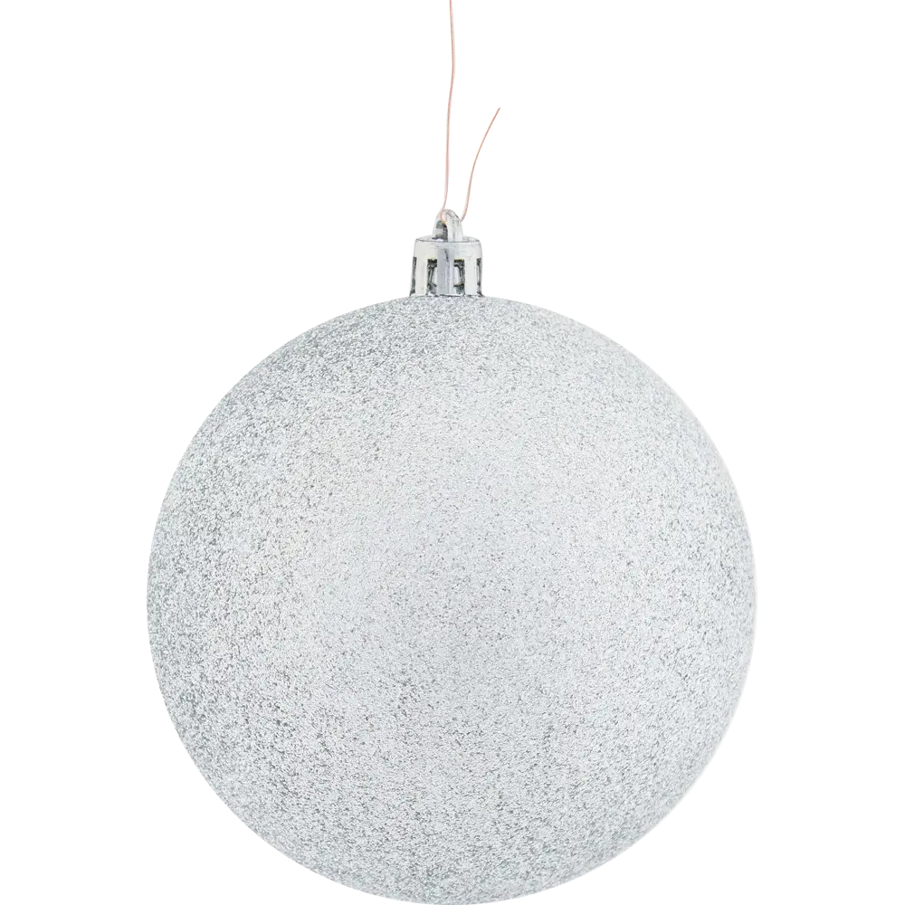 Фото 4 Набор ёлочных шаров 10 см цвет серебристый, 6 шт.