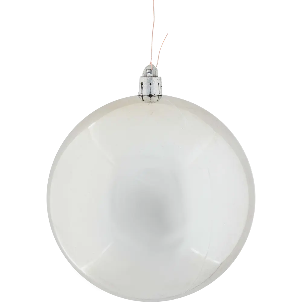 Фото 3 Набор ёлочных шаров 10 см цвет серебристый, 6 шт.