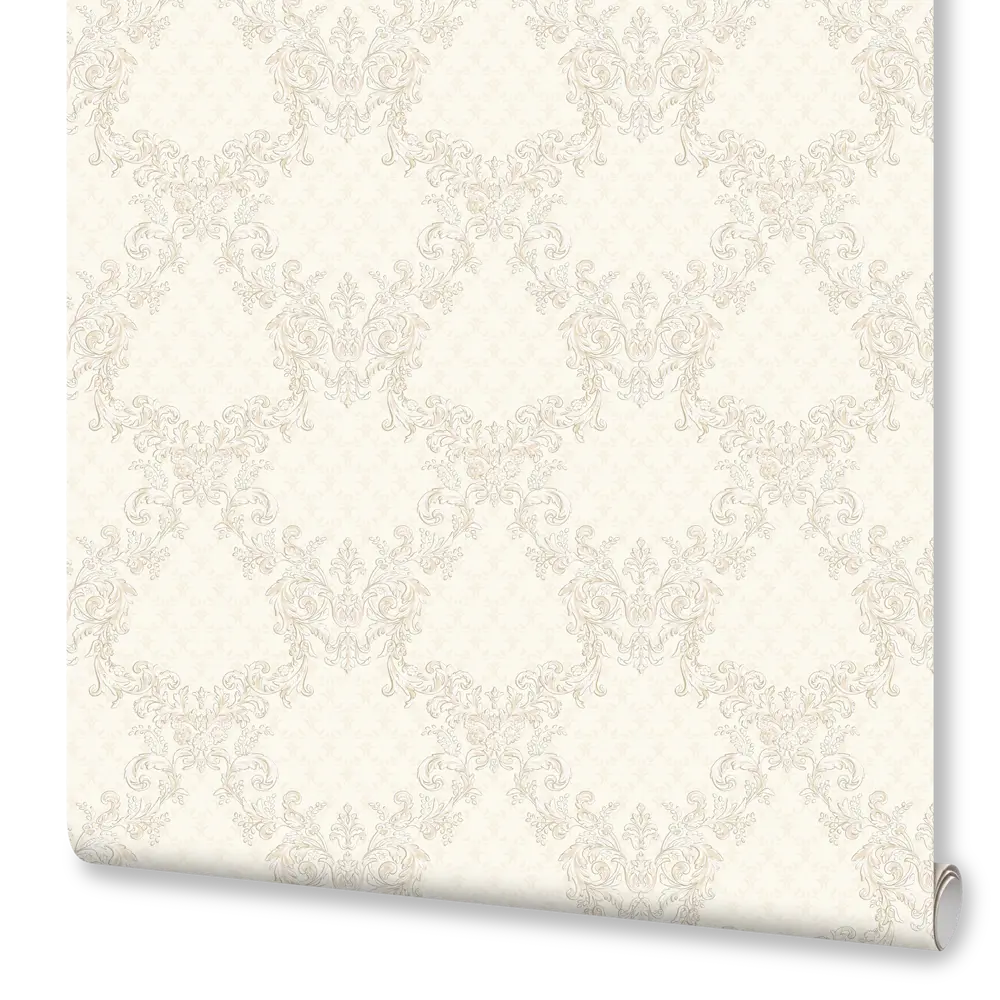 Фото Обои флизелиновые Euro Decor Франсуаза белые 1.06 м 7023-00