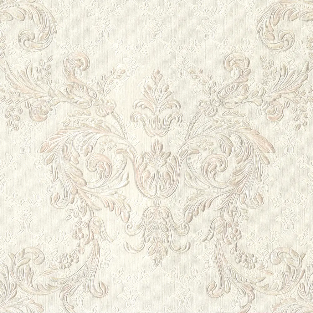 Фото 2 Обои флизелиновые Euro Decor Франсуаза белые 1.06 м 7023-00
