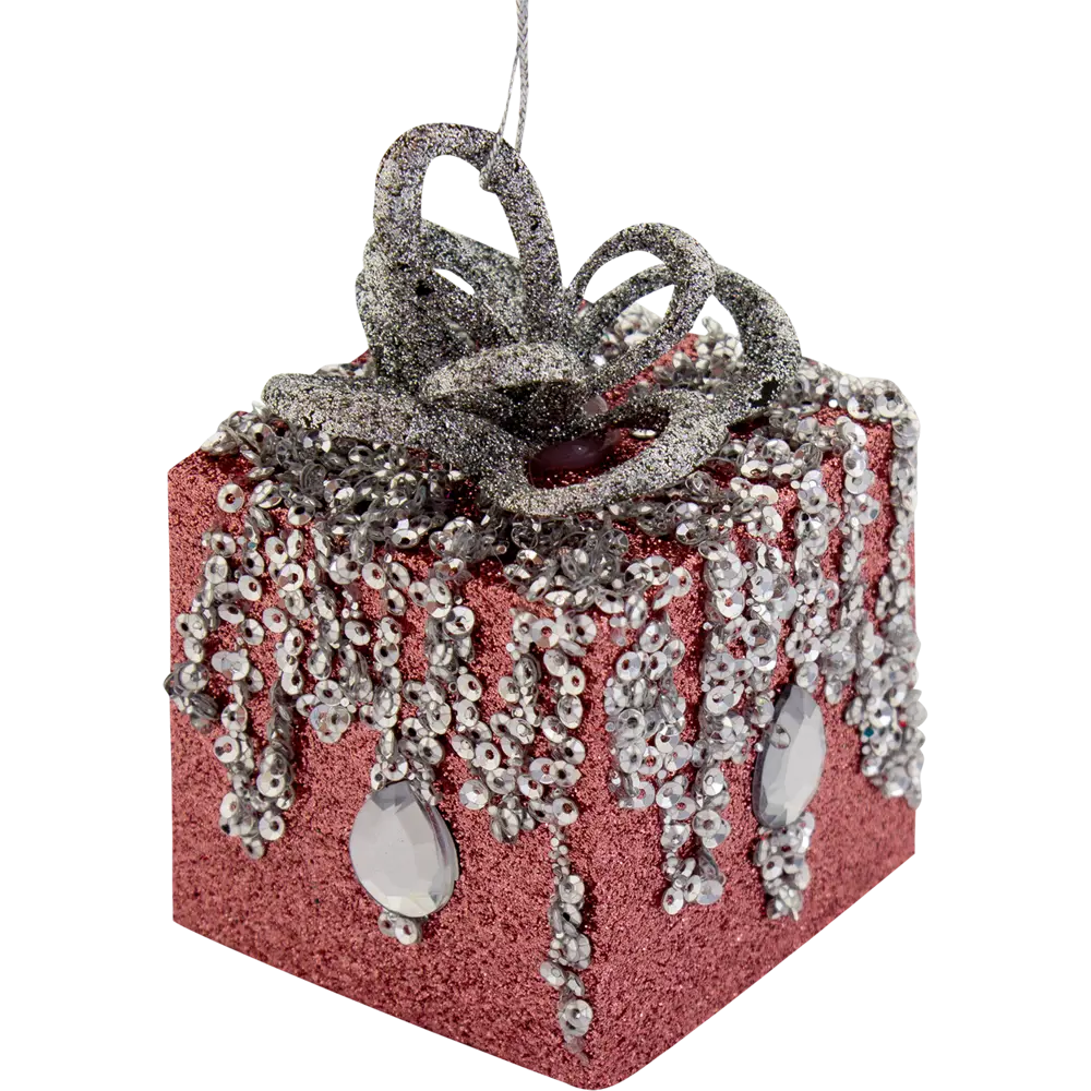 Фото Украшение ёлочное «Подарок», 6 см, цвет розовый Фото Украшение ёлочное «Подарок», 6 см, цвет розовый