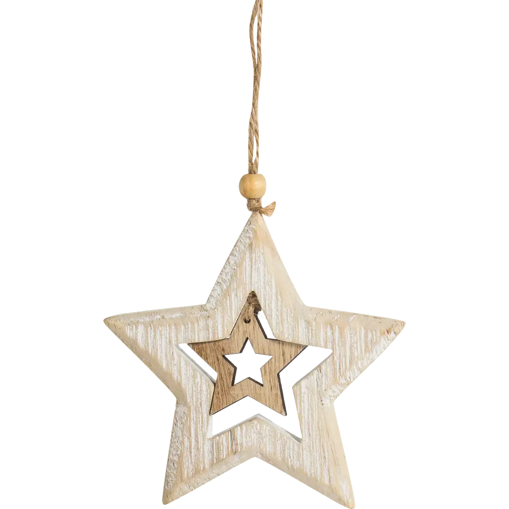 Фото 2 Украшение ёлочное «Звёздочка», 11 см, дерево Фото 2 Украшение ёлочное «Звёздочка», 11 см, дерево