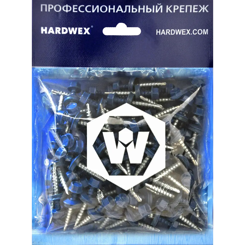 Фото 3 Саморез кровельный Hardwex 4.8x35 мм цвет синий, 100 шт. Фото 3 Саморез кровельный Hardwex 4.8x35 мм цвет синий, 100 шт.
