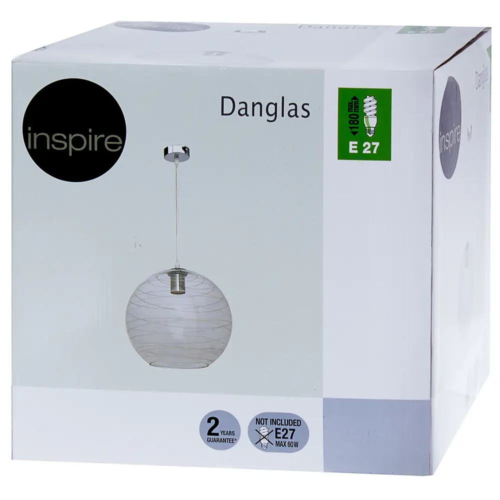 Фото 3 Подвес Danglas 1xE27x60 Вт, прозрачное стекло Фото 3 Подвес Danglas 1xE27x60 Вт, прозрачное стекло
