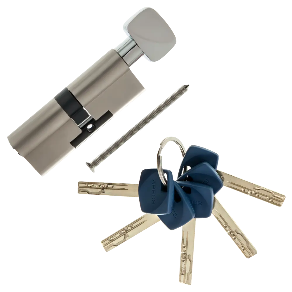 Фото 2 Цилиндр Apecs Premier XR-80-C15-NI, 40x40 мм, ключ/вертушка, цвет никель Фото 2 Цилиндр Apecs Premier XR-80-C15-NI, 40x40 мм, ключ/вертушка, цвет никель