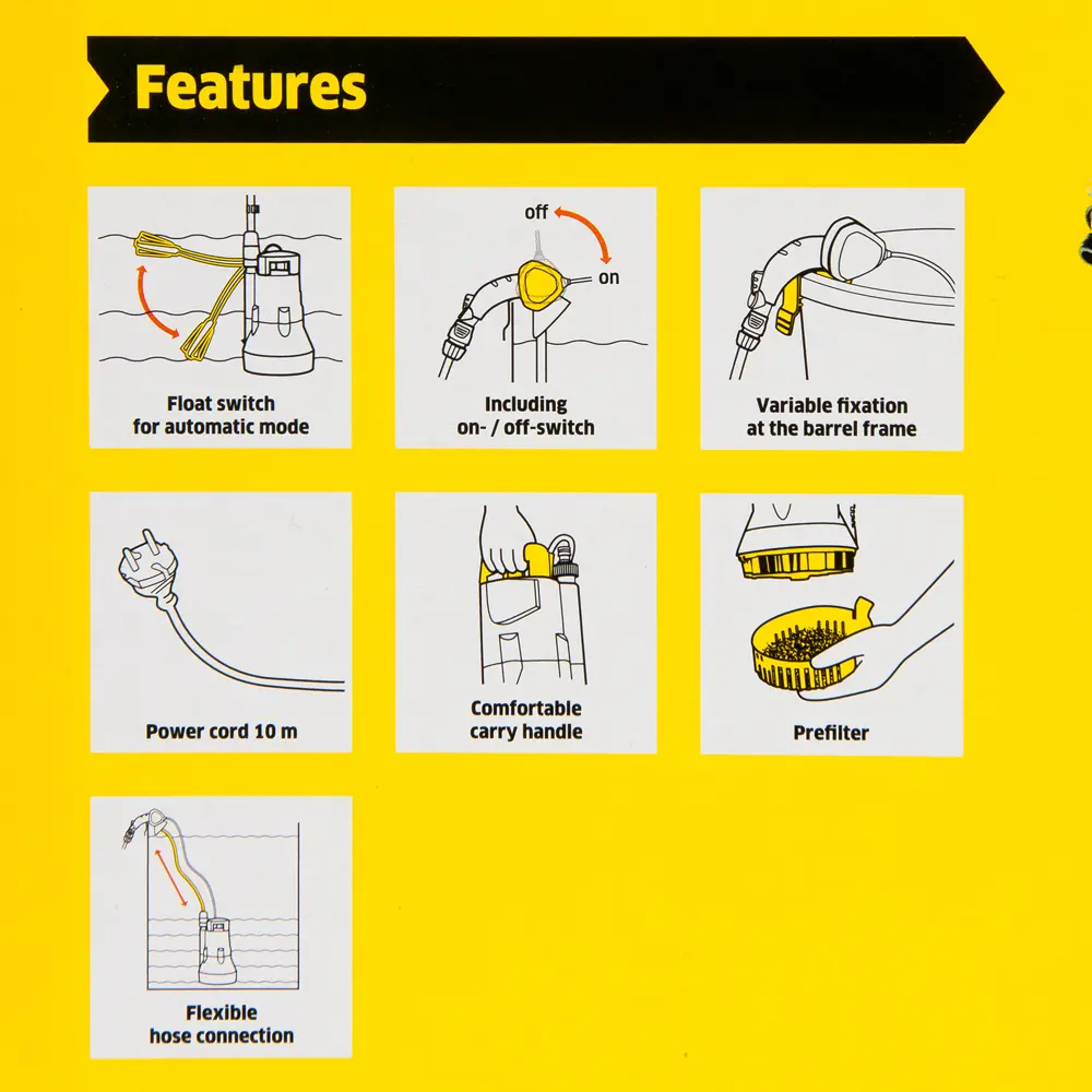 Фото 6 Насос садовый для полива из бочки Karcher BP 1 Barrel, 3800 л/час Фото 6 Насос садовый для полива из бочки Karcher BP 1 Barrel, 3800 л/час