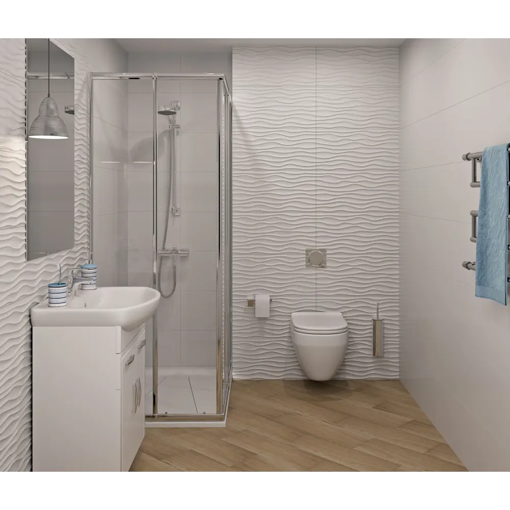 Фото 5 Плитка настенная «Дюна» 7 60x30 см 1.98 м² цвет белый Фото 5 Плитка настенная «Дюна» 7 60x30 см 1.98 м² цвет белый