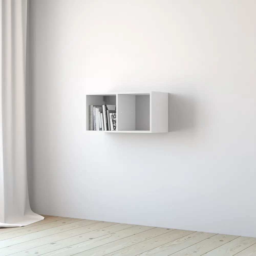 Фото 6 Стеллаж SPACEO KUB 2 секции, 36х70х31,7 см, цвет белый Фото 6 Стеллаж SPACEO KUB 2 секции, 36х70х31,7 см, цвет белый