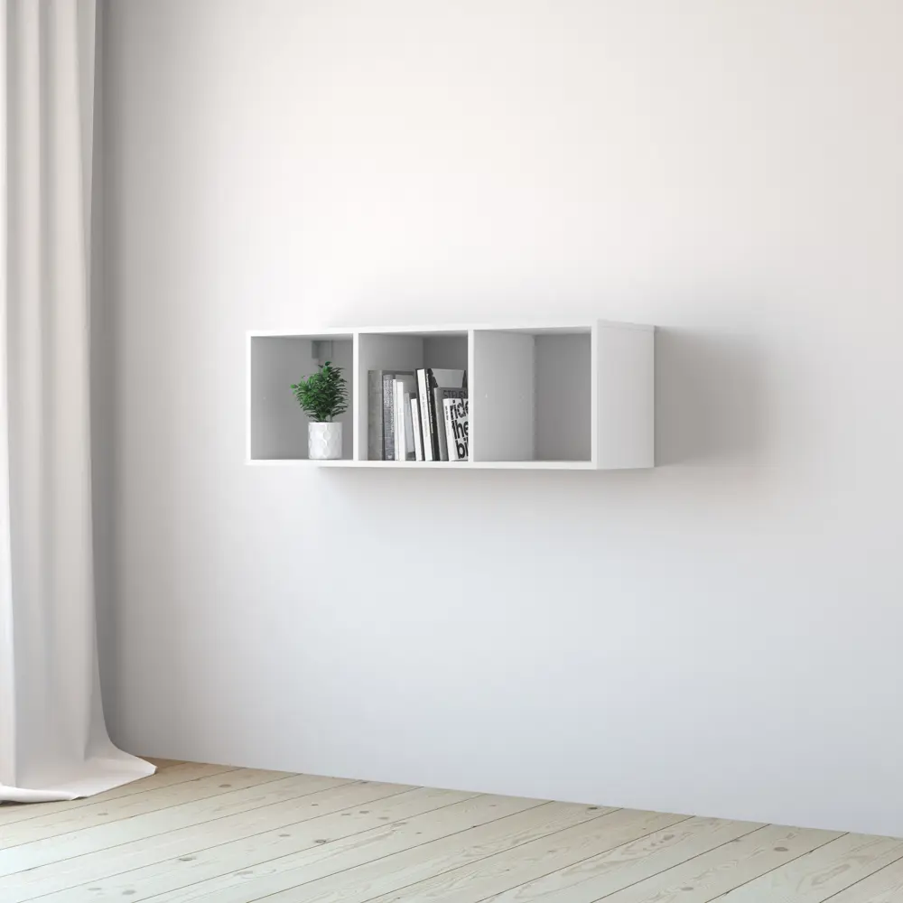 Фото 7 Стеллаж SPACEO KUB 3К, 36х104х31,7 см, цвет белый Фото 7 Стеллаж SPACEO KUB 3К, 36х104х31,7 см, цвет белый