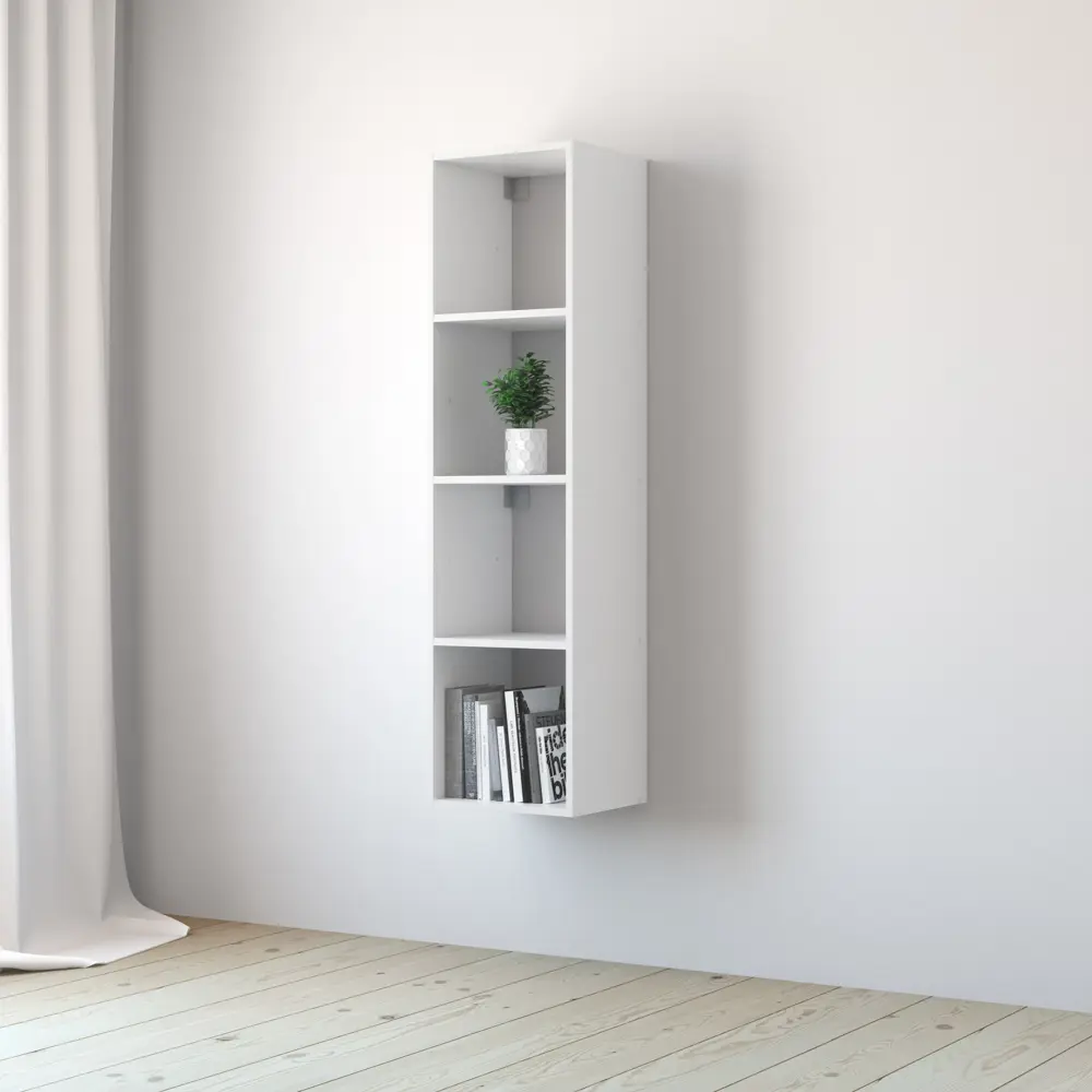 Фото 5 Стеллаж SPACEO KUB 4К, 36х139х31,7 см, цвет белый Фото 5 Стеллаж SPACEO KUB 4К, 36х139х31,7 см, цвет белый