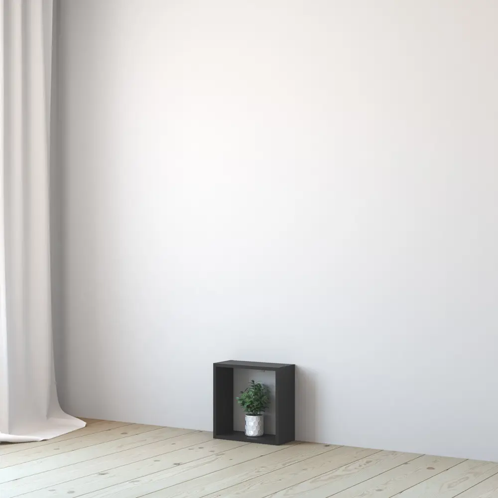 Фото 4 Стеллаж SPACEO KUB 1/2К, 36х36х15,9 см, цвет графит Фото 4 Стеллаж SPACEO KUB 1/2К, 36х36х15,9 см, цвет графит