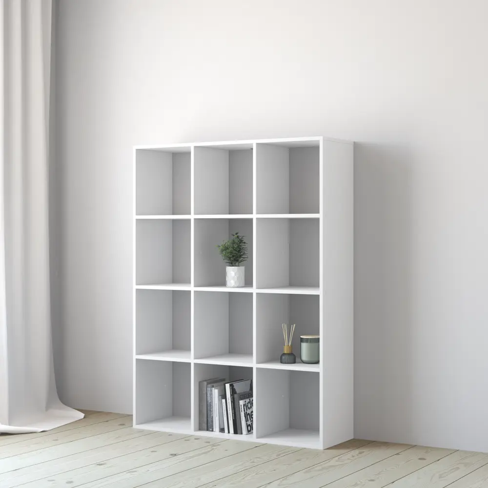 Фото 3 Стеллаж SPACEO KUB 12К, 139х139х31,7 см, цвет белый Фото 3 Стеллаж SPACEO KUB 12К, 139х139х31,7 см, цвет белый