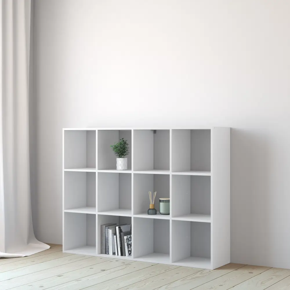 Фото 4 Стеллаж SPACEO KUB 12К, 139х139х31,7 см, цвет белый Фото 4 Стеллаж SPACEO KUB 12К, 139х139х31,7 см, цвет белый