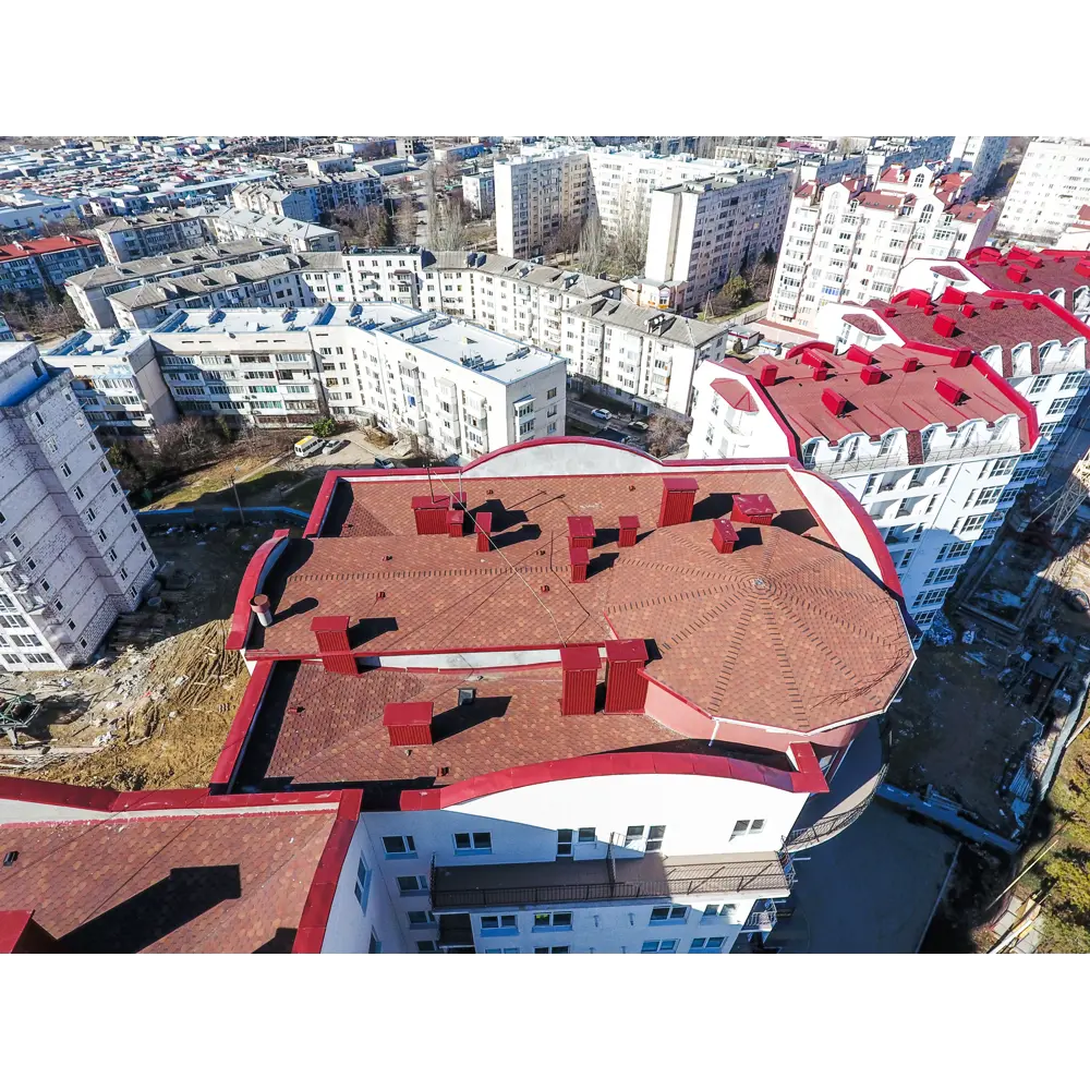 Фото 6 Гибкая черепица Docke Pie Евразия шестигранник красный 3 м²
