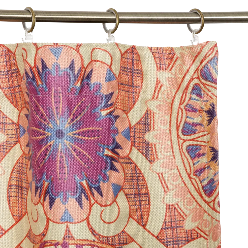Фото 4 Штора на ленте Boho, 200x270 см, цвет розовый Фото 4 Штора на ленте Boho, 200x270 см, цвет розовый