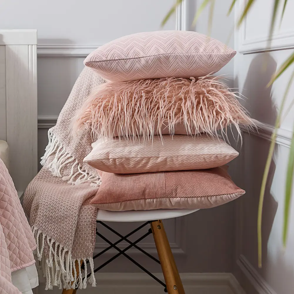 Фото 5 Подушка «New Pink», 40х40 см, цвет розовый Фото 5 Подушка «New Pink», 40х40 см, цвет розовый