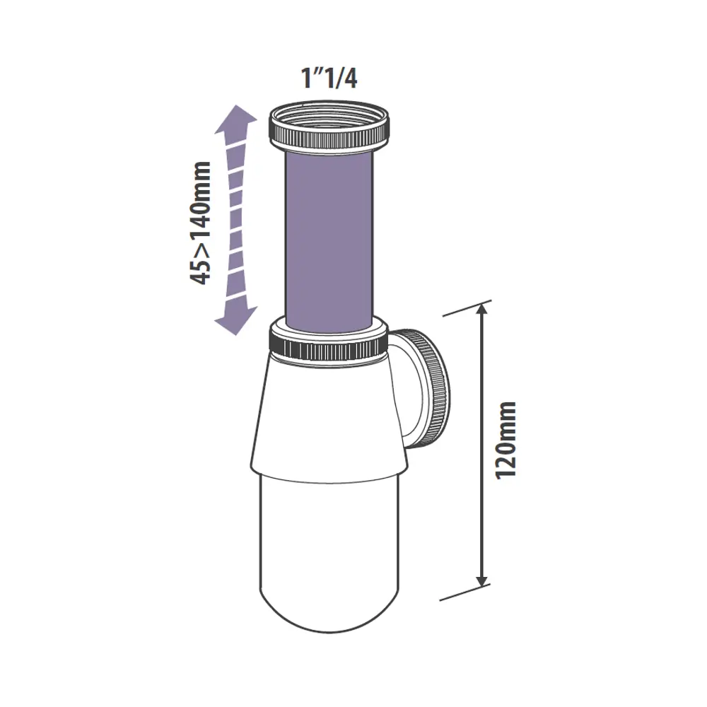 Фото 6 Сифон для раковины Equation без выпуска хром d 32 мм