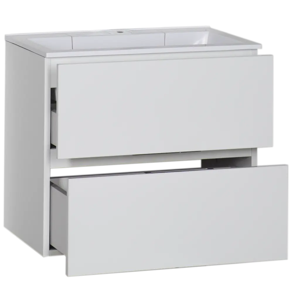 Фото 6 Тумба под раковину подвесная «Алвита» 60 см цвет белый глянец