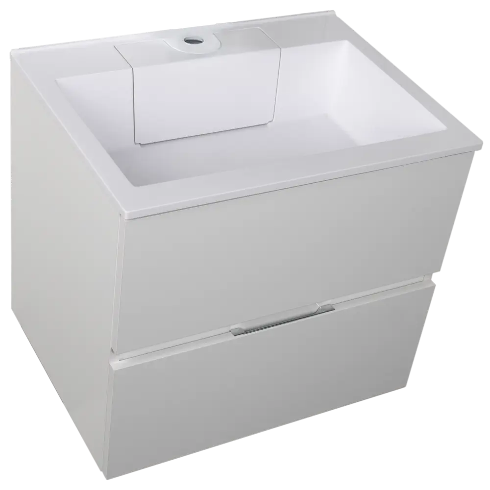Фото 7 Тумба под раковину подвесная «Алвита» 60 см цвет белый глянец