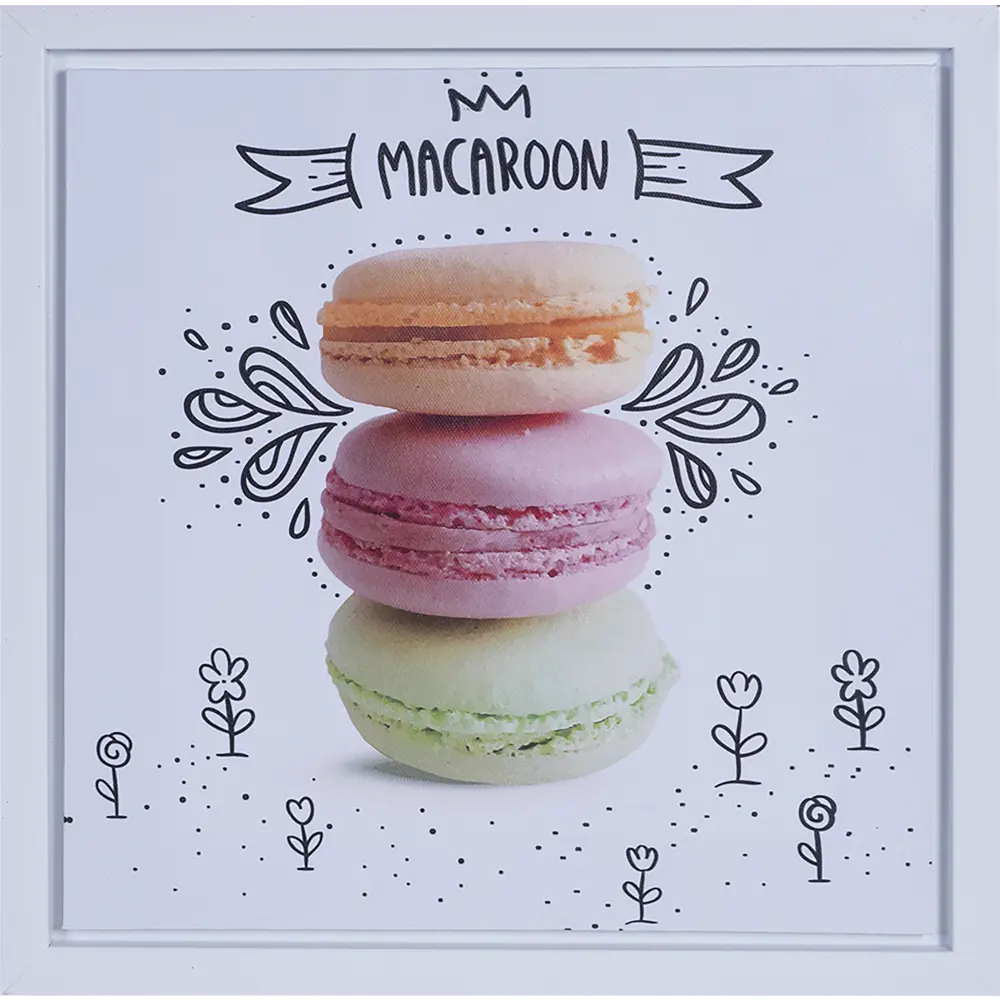 Фото Картина на холсте в раме «Macaroons» 30х30 см