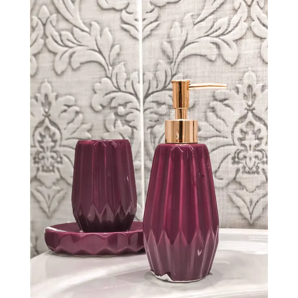Фото 3 Мыльница Purple керамика цвет фиолетовый Фото 3 Мыльница Purple керамика цвет фиолетовый