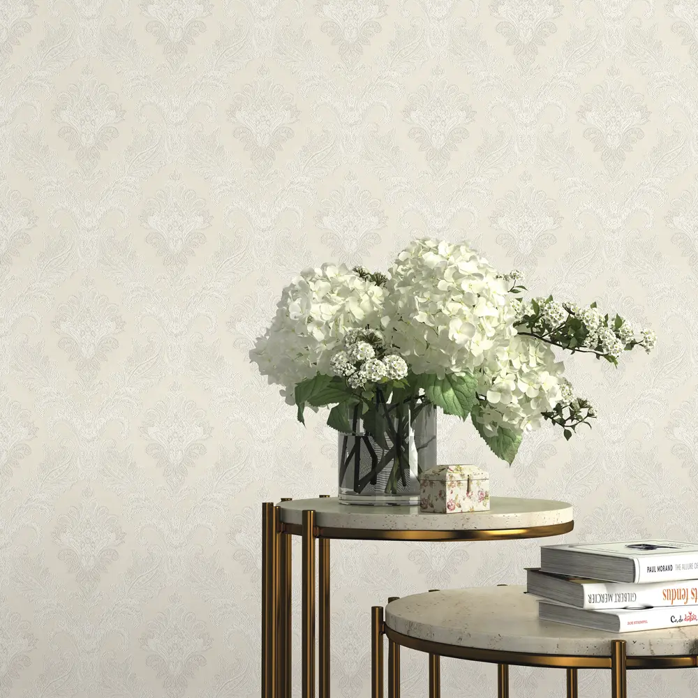 Фото 3 Обои флизелиновые Rasch Chatelaine II белые 1.06 м RA 955408