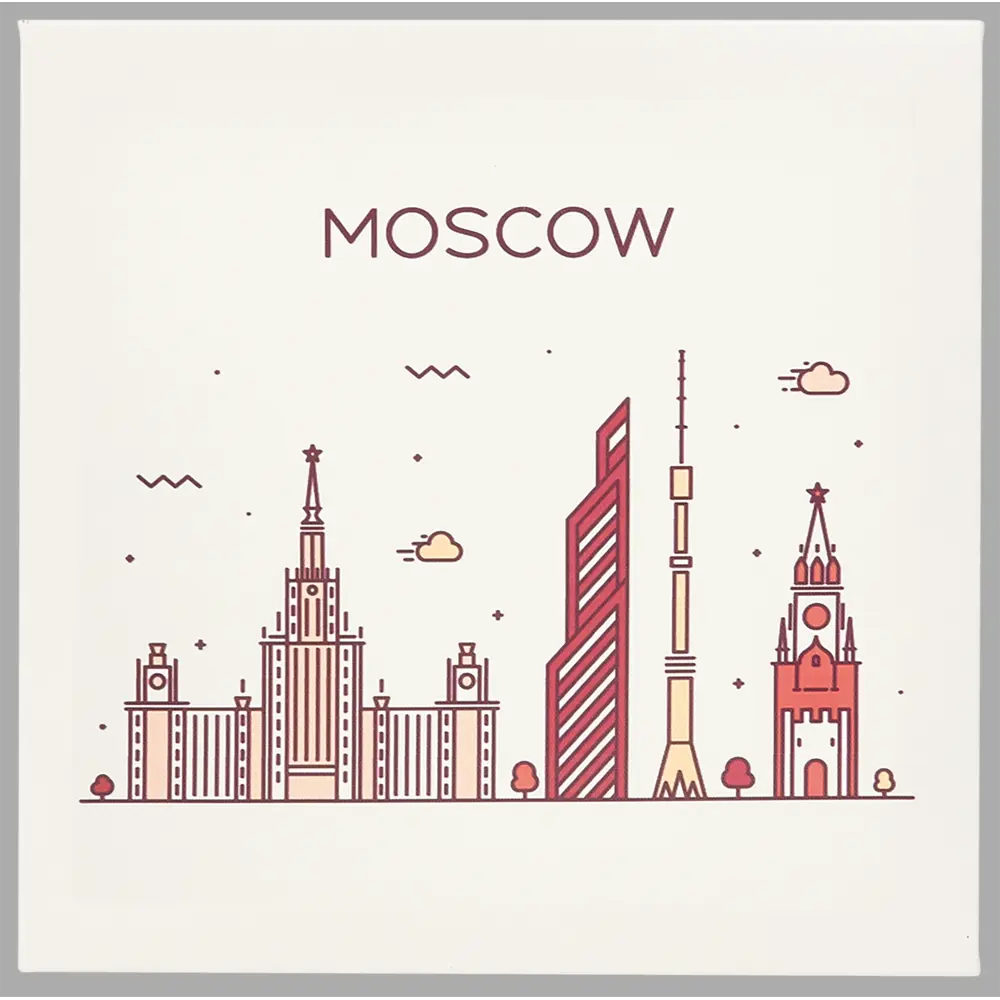 Фото Картина на холсте «Москва» 30x30 см Фото Картина на холсте «Москва» 30x30 см