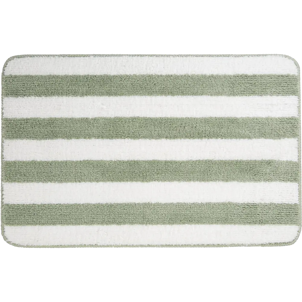 Фото Коврик для ванной комнаты Passo 45x70 см цвет светло-зелёный/белый Фото Коврик для ванной комнаты Passo 45x70 см цвет светло-зелёный/белый