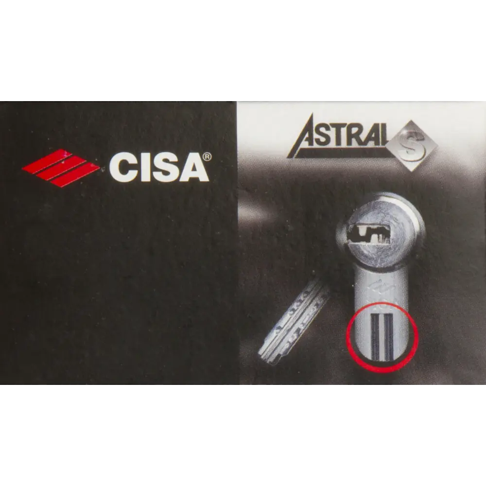 Фото 4 Цилиндр Cisa Astral S ОА3S7-90.00, 45x10x25 мм, ключ/шток, цвет латунь, без вертушки Фото 4 Цилиндр Cisa Astral S ОА3S7-90.00, 45x10x25 мм, ключ/шток, цвет латунь, без вертушки