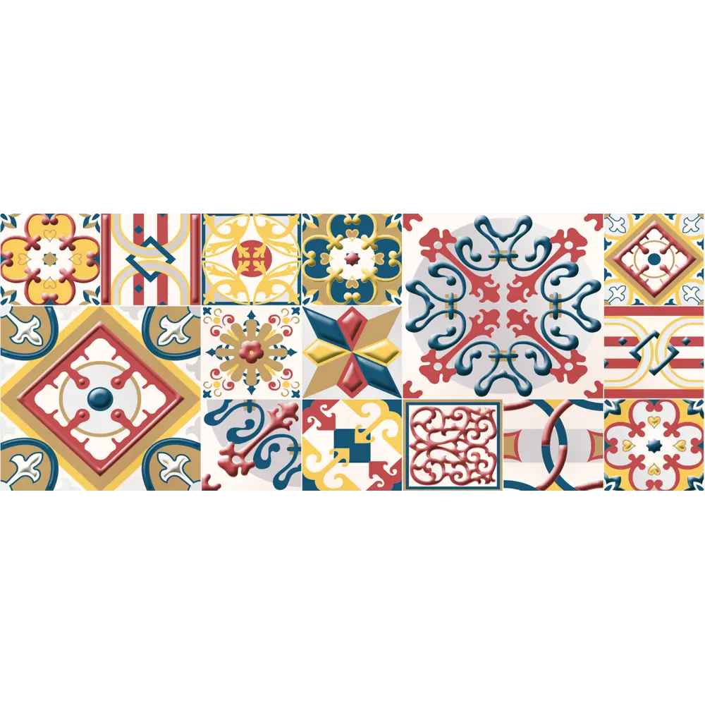 Фото Декор настенный Azori «Festa Maiolica» 20.1x50.5 см разноцветный Фото Декор настенный Azori «Festa Maiolica» 20.1x50.5 см разноцветный