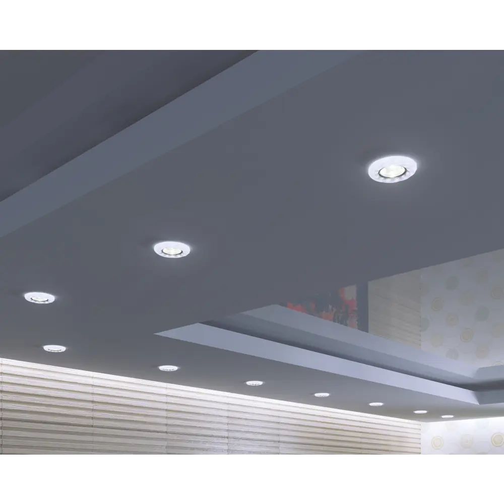 Фото 4 Светильник точечный встраиваемый Milano 51201 с LED-подсветкой под отверстие 60 мм, 2 м², цвет белый Фото 4 Светильник точечный встраиваемый Milano 51201 с LED-подсветкой под отверстие 60 мм, 2 м², цвет белый