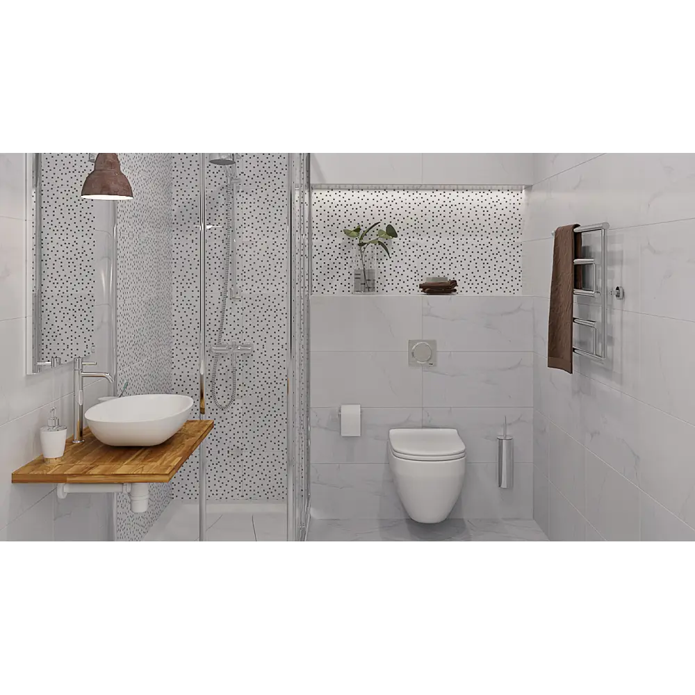 Фото 4 Плитка настенная Palmira Wavas 1.08 м2 цвет белый Фото 4 Плитка настенная Palmira Wavas 1.08 м2 цвет белый