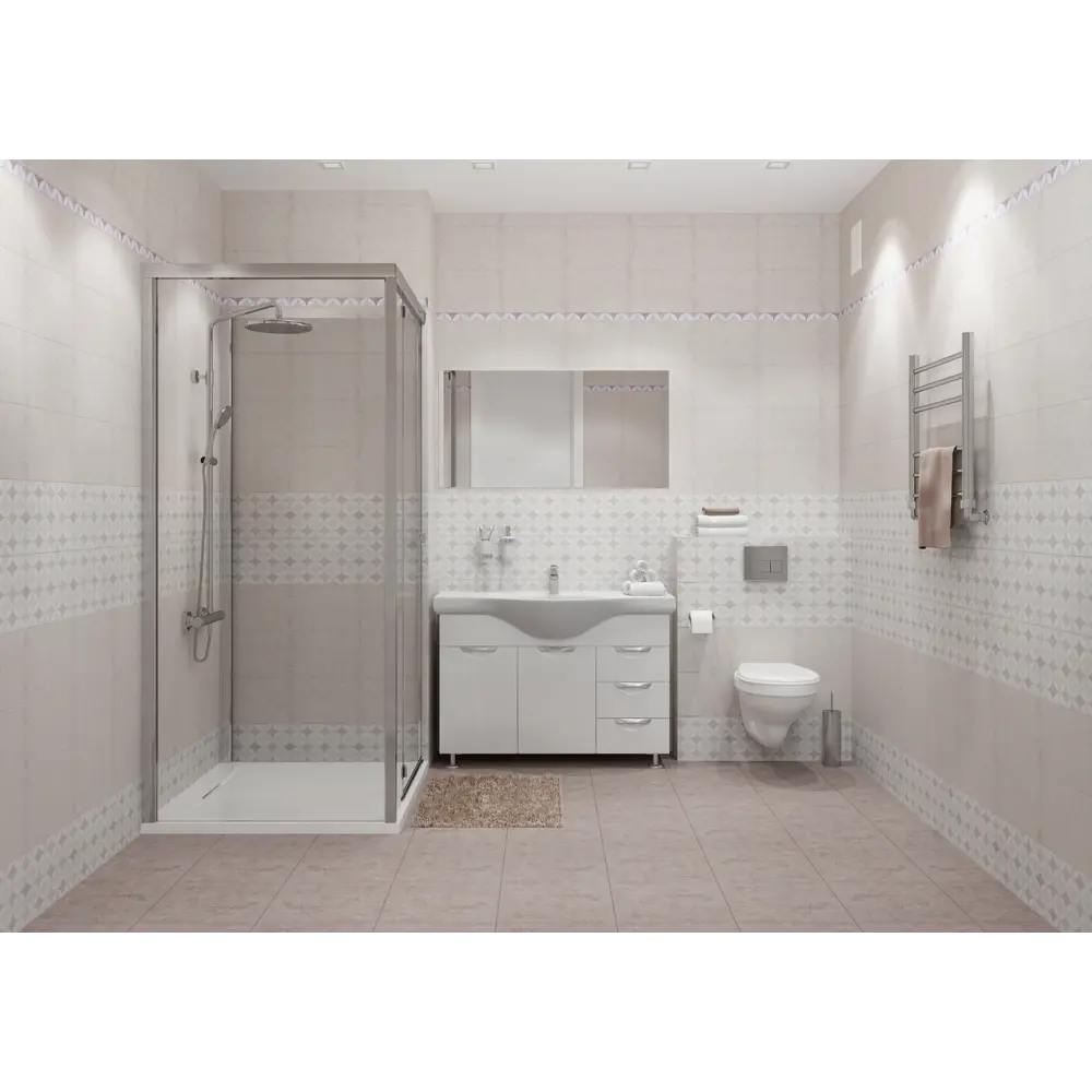 Фото 5 Коврик для ванной Fixsen Amadeo 50x70 см цвет бежевый Фото 5 Коврик для ванной Fixsen Amadeo 50x70 см цвет бежевый