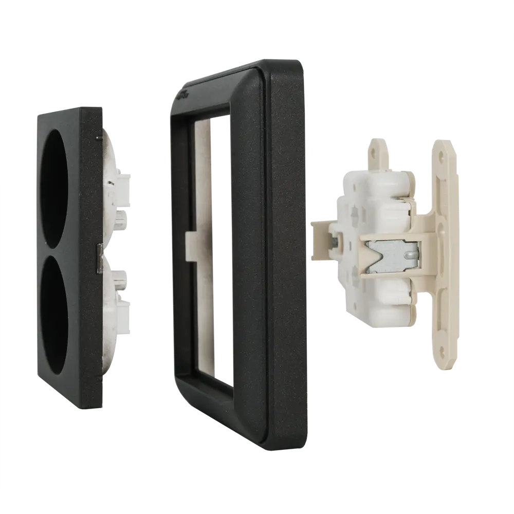 Фото 6 Розетка Schneider Electric W59, 2 разъема, защитные шторки, цвет черный бархат Фото 6 Розетка Schneider Electric W59, 2 разъема, защитные шторки, цвет черный бархат