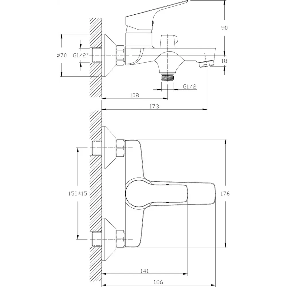 Фото 2 Смеситель для ванны Rossinka Silvermix RS29-31 531484 Фото 2 Смеситель для ванны Rossinka Silvermix RS29-31 531484