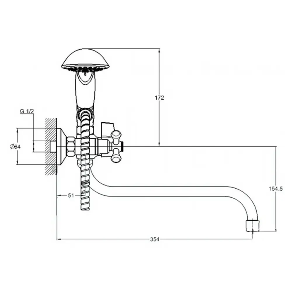 Фото 2 Смеситель для ванны G.lauf QML7-A856