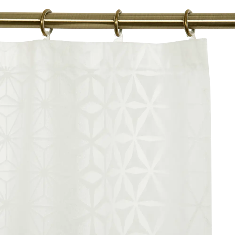 Фото 5 Тюль на ленте «Геометрия», 250x280 см, цветы, цвет белый