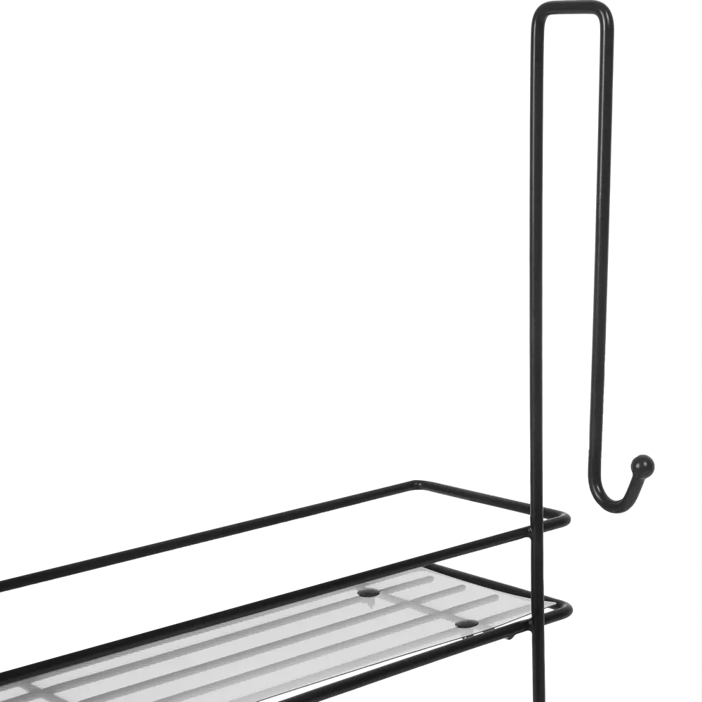 Фото 2 Полка для душевой кабины Caddy SWR-1005 двухъярусная металл цвет чёрный Фото 2 Полка для душевой кабины Caddy SWR-1005 двухъярусная металл цвет чёрный