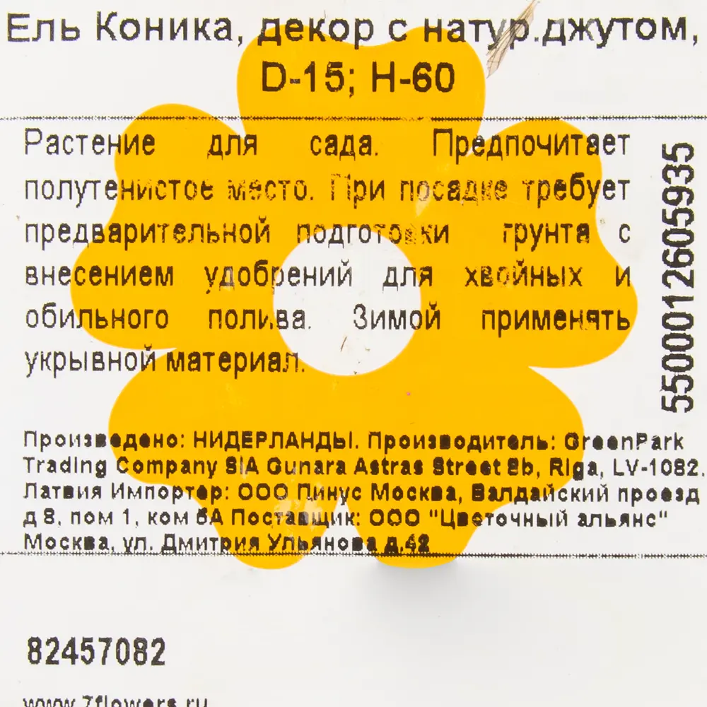 Фото 4 Ель Коника с джутом 15x60 см Фото 4 Ель Коника с джутом 15x60 см