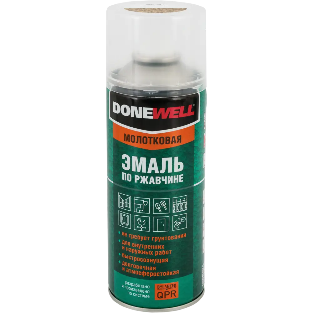 Фото Эмаль по ржавчине Donewell цвет чёрно-бронзовый 0.52 л