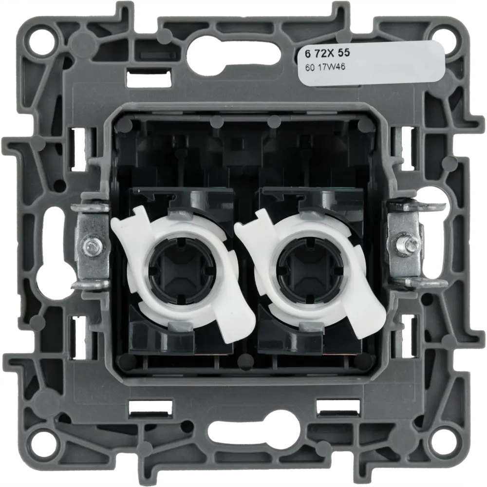 Фото 3 Розетка компьютерная двойная RJ45 категория 5e UTP - Legrand Etika - алюминий Фото 3 Розетка компьютерная двойная RJ45 категория 5e UTP - Legrand Etika - алюминий